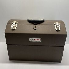 Klein Tools Metal Tool Box 54405 Folding Table Inside Plumber Construction Case