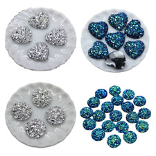 Heart Round Resin Rhinestones Shiny Flatback Stones DIY Craft Accessories 100Pcs