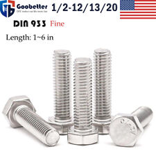 1/2-12/13/20 Hex Head Bolts 304 Stainless Steel All Lengths and Qty in Listing - Ontario - US