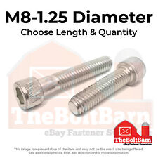 M8-1.25 Metric Stainless Coarse Socket Head Cap Screws (Choose Length & Qty) - US