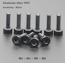 M3 M4 M5 M6 Aluminum Alloy 7075 Socket Cap Head Allen Hex Screw Bolts - Black - CN