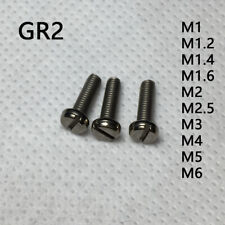 Titanium Slotted Cheese Head Screws DIN84 M1 M1.2 M1.4 M1.6 M2 M2.5 M3 M4 M5 M6 - CN