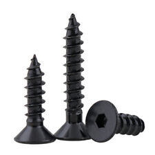 M3-M6 Hex Socket Countersunk Self Tapping Screws Steel High Tensile 8.8 Black - CN