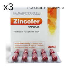 3x 100's Zincofer Haematinic Capsules Supplement During Pregnancy - FAST USA - Toronto - Canada