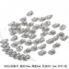 100Pcs 10*5mm Tibetan Silver Heart separated beads bracelet Diy accessories