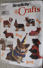 Simplicity 9257 Craft Pattern Dog Costumes Accessories DogWear Uncut