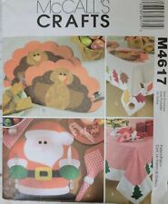 McCalls 4617 Craft Pattern Holiday Place Settings Thanksgiving Christmas Uncut