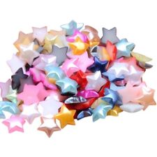 80 Pcs Decorative Beads Half Pearl Star Flat Back Accessories