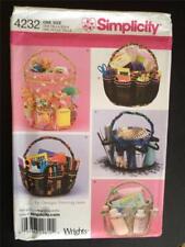 Simplicity Pattern 4232 Craft Bucket Cover Accessories One Size Uncut