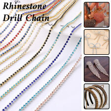 2MM Rhinestone Drill Chain Costume Sew Claw Chain DIY Handmade Craft Accessories