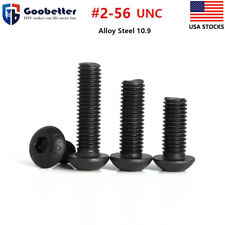 2-56 Button Head Socket Cap Screws Alloy Steel Grade 10.9 Black Oxide Allen Hex - Ontario - US