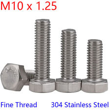 M10 - 1.25 Fine Thread 304 Stainless Steel Hex Cap Bolt / Screw DIN 933 Tap A2 - 光明区 - CN