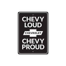 Chevy Loud Proud Metal Sign Chevrolet Automotive Car Man Cave Sports Classic