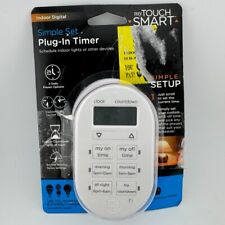 My Touch Smart Indoor Simple Set Plug-In Digital Timer Schedule - White 26892 - Happy Valley - US