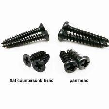 100pc M1-M3.5 Black Mini Micro Cross Phillips Round Head Self Tapping Wood Screw - CN