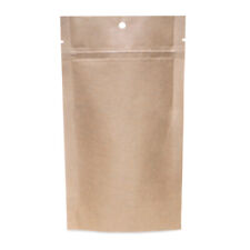 Clearance Sale 100 pcs Kraft 5 x 8.5" Stand Up Pouch Zip Lock Mylar Bags"