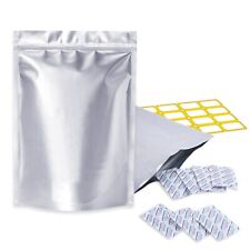 Smell Proof 30 pcs 1 Gallon Mylar Bags w/ Oxygen Absorbers, Resealable USA Made