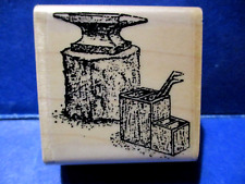 DECK ACCESSORIES INKWELL RIVER CITY RUBBER WORKS STAMP WOOD MTD VINTAGE 1998