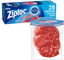 Gallon Freezer Bags Food Storage Grip 'N Seal Zip Lock Bags 28 Count Home