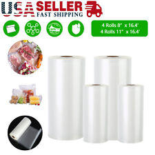 Vacuum Sealed Food Bags 2 Rolls 8“ x16.4' 2 Rolls 11“ x16.4' Single-sided Grain