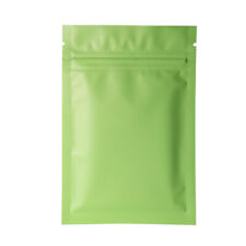 100x Matte Flat Green Both Sides Metallic Mylar Zip Lock Bags 10x15cm 4x6in