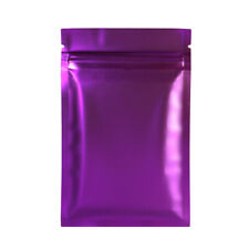 100pc Matte Flat Purple Both Sides Foil Mylar Zip Lock Bags 8.5x13cm 3.25x5in