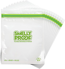 Reusable Bags for Food Dishwasher-Safe FLAT 6.5 X 7.5" PEVA & BPA Free,10-Pack"