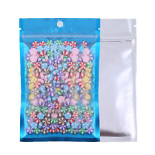 100x Clear Front & Blue Inside Zip Lock Bags 4.75x7.75in (Free 2-Day Shipping)