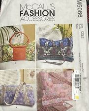 UNCUT MCCALLS# M5066 FASHION ACCESSORIES BAGS SEWING PATTERN 4 DESIGN See Photo