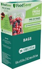 FoodSaver 1-Pint Precut Vacuum Seal Bags with BPA-Free Multilayer Construction f