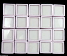 20 Pcs 3x3cm Wholesale Gem Display plastic box Storage for Gemstones/Diamond