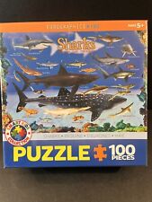 NEW Eurographics kids Smart Kids Sharks 100 Piece Jigsaw Puzzle Sealed - Altoona - US