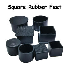 Square Rubber Furniture Foot Table Chair Leg End Caps Covers Floor Protector PVC