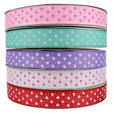 Crafting Ribbon Accessories Printed Heart Designs Use For DIY Making Arts Crafts