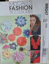 NEW UNCUT -MCCALL-FLOWER ACCESSORIES- M6047- SIZE (ONE SIZE FITS ALL)