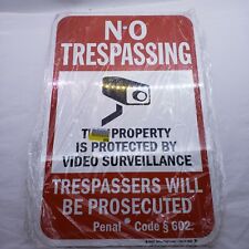 No Trespassing Signs, Lot Of 7, Surveillance, 12X18 - Ogden - US