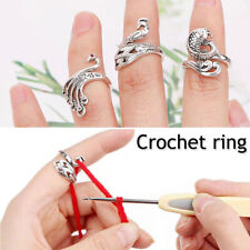 Thimble Finger Wear Sewing Accessories Yarn Guides Crochet Ring Knitting Loop