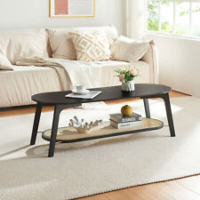 B-GOODS coffee table 'Taivalkoski' bamboo 120 x 43 x 40 cm black /