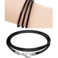 Leathers Necklace Cord with Lobster Clasp Braided String Rope Jewelry Making DIY