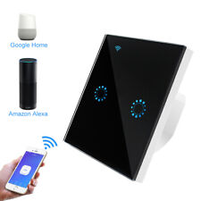 eWelink Smart Light Switch WIFI EU Touch Panel Glass Black 1/2/3 Gang for Alexa - CN