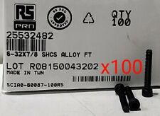 6-32 x 7/8 Allen Socket Head Alloy Cap Screws Bolt Black Machine QTY 100 - Kennesaw - US"