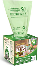 UNNI Compostable Liner Bags, 2.6 Gallon, 9.84 Liter, 100 Count, Extra Thick 0.71