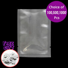 4.75x7in Clear Transparent Polythlene Heat/Vacuum Sealable Food-Safe Flat Bag