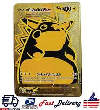 NEW Pokémon 310 point Metal Card TCG Pikachu VMAX Golden Pokemon Gifts For Kids