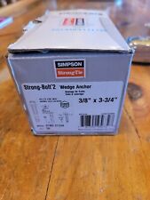 Simpson 3/8 X 3-3/4" Strong-Bolt 2 Carbon Steel Wedge Anchor 50/pk GB3 - Elsie - US"