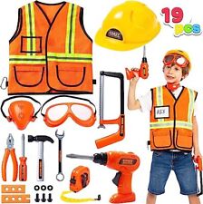 19Pcs Kids Tool Set, Pretend Play Toddler Tool Toys with Construction Work