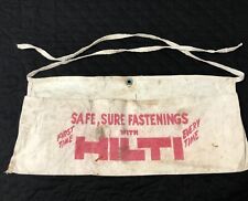 Hilti Tool Nail Apron Multi-Pocket White Canvas Tie Construction EXPERIENCED