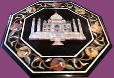 16 black Marble Dining Coffee corner Center Table Top inlay antique Mosaic d39"