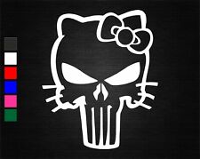 HELLO KITTY PUNISHER FUNNY JDM DECAL VINYL STICKER CAR/VAN/DOOR/WINDOW/TABLET