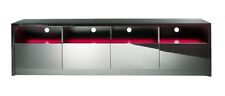 TV Stand Cabinet 200cm Black Modern With Lights Sound Bar for 65- 90" TV's"